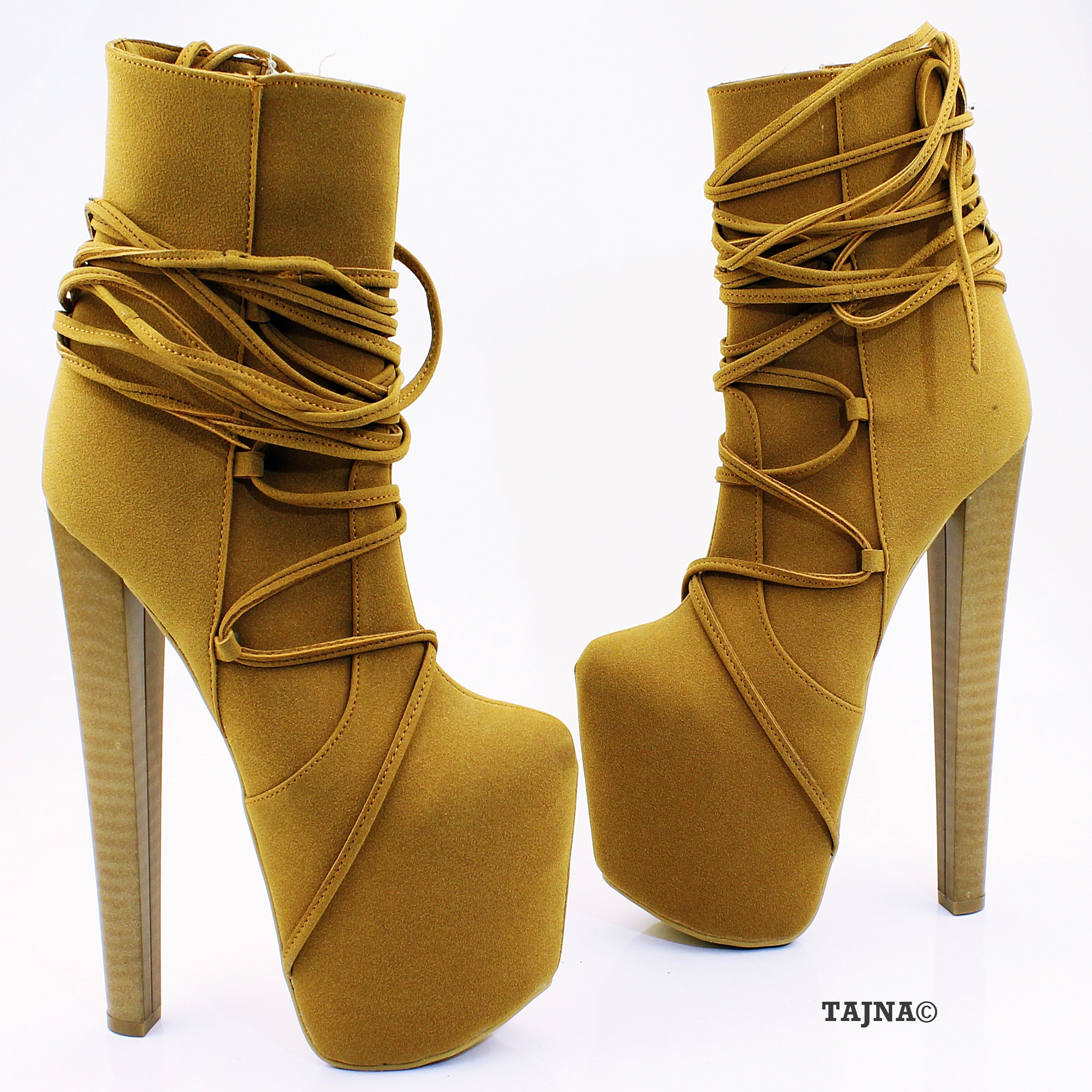 20 cm high heel platform boots