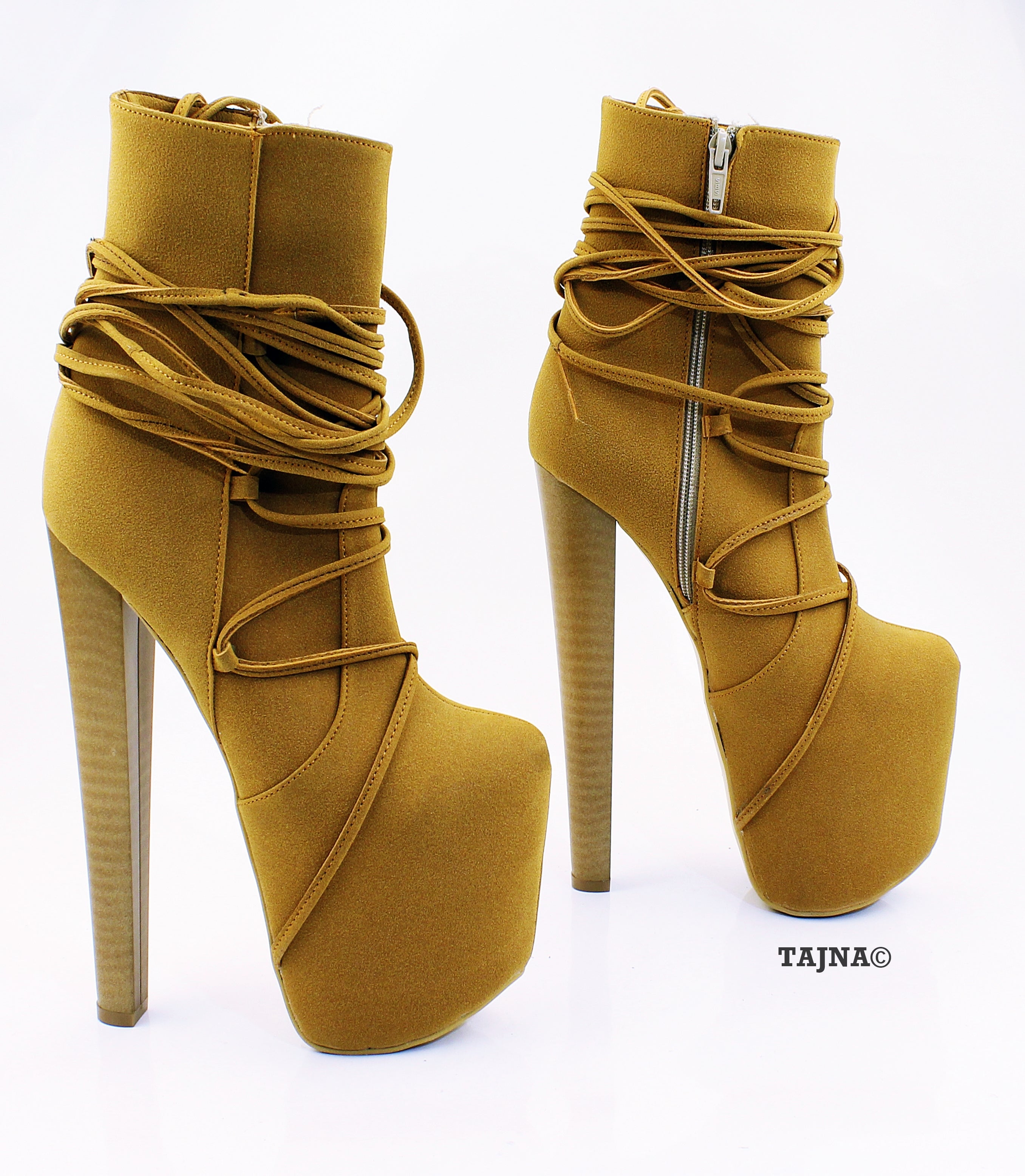 20 cm high heel platform boots