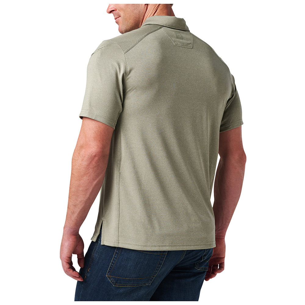 41298-1088 PLAYERA POLO MANGA CORTA 5.11 TACTICAL PARAMOUNT CREST MORTAR HTR MARCA