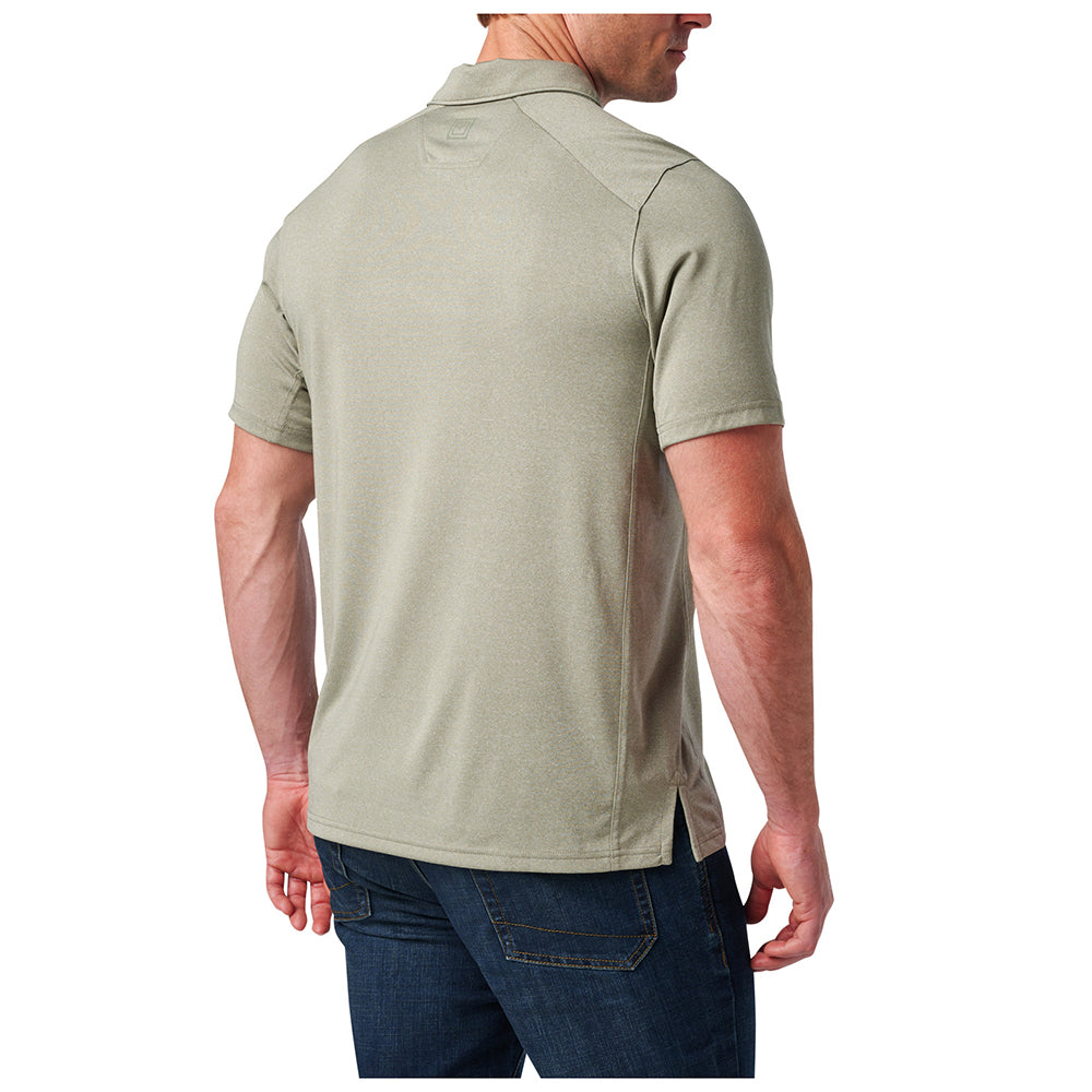 41298-1088 PLAYERA POLO MANGA CORTA 5.11 TACTICAL PARAMOUNT CREST MORTAR HTR MARCA