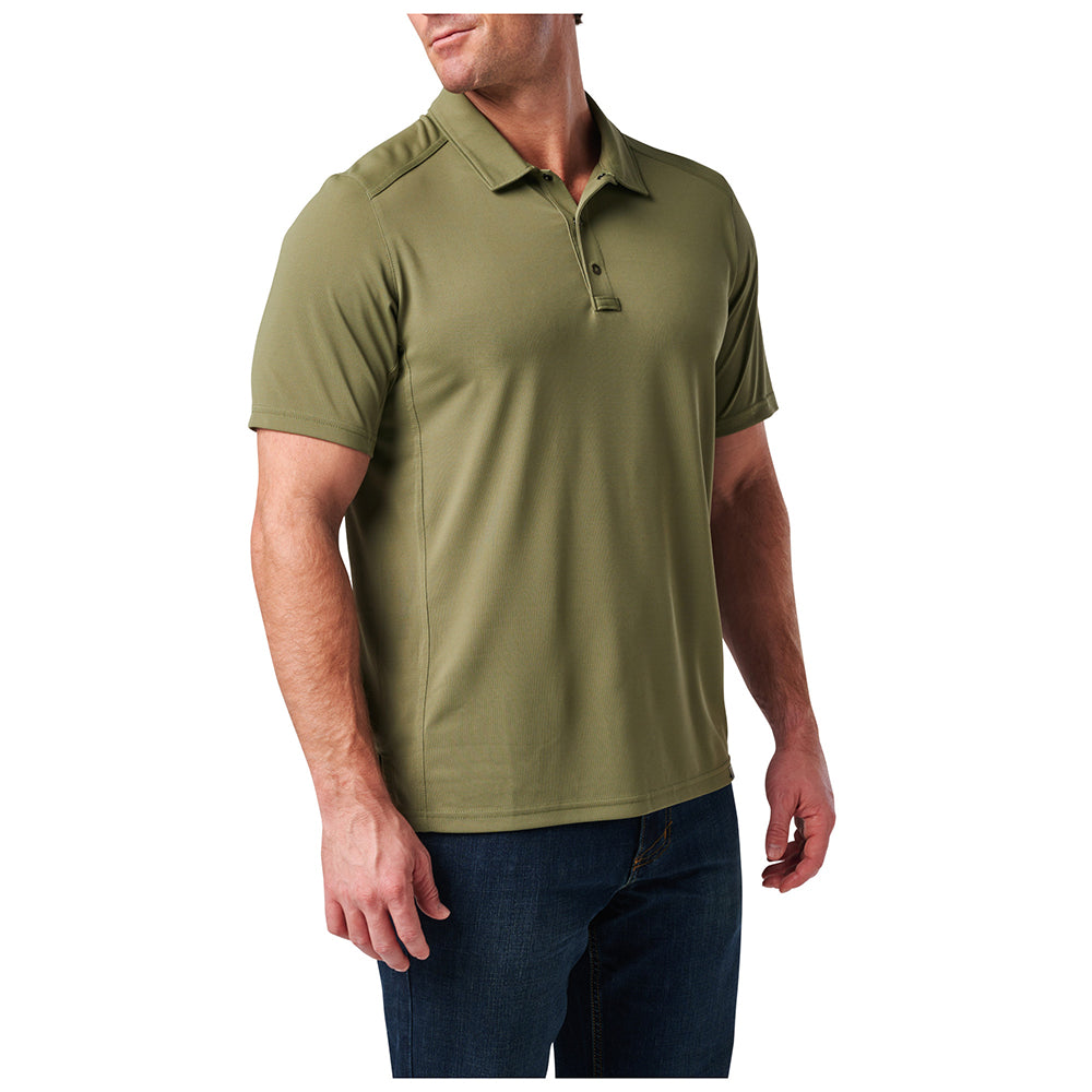 41298-837 Polo Shirt Short Sleeve Paramount Crest Tank Green Brand 5.11 Tactical