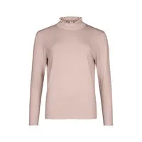 6258- Pink Frill Polo Neck Jumper - Sunday