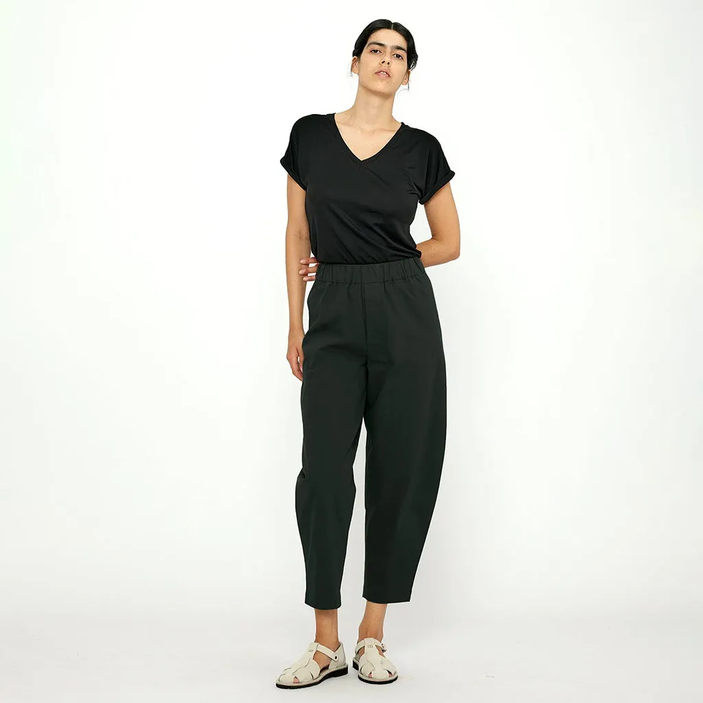 7115 Szeki Unisex Elastic Pull-Up Pants - Black