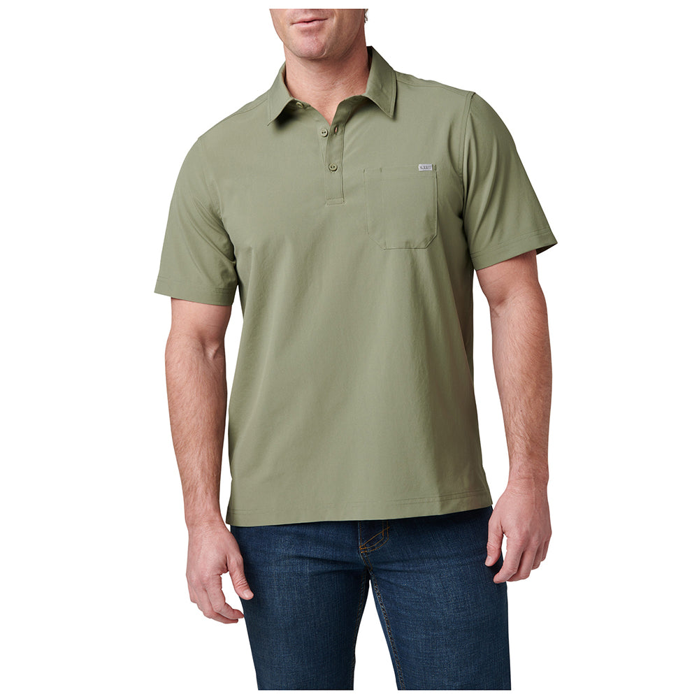 71220-837 Polo Shirt, Short Sleeve, Flex Tank Green, 5.11 Tactical