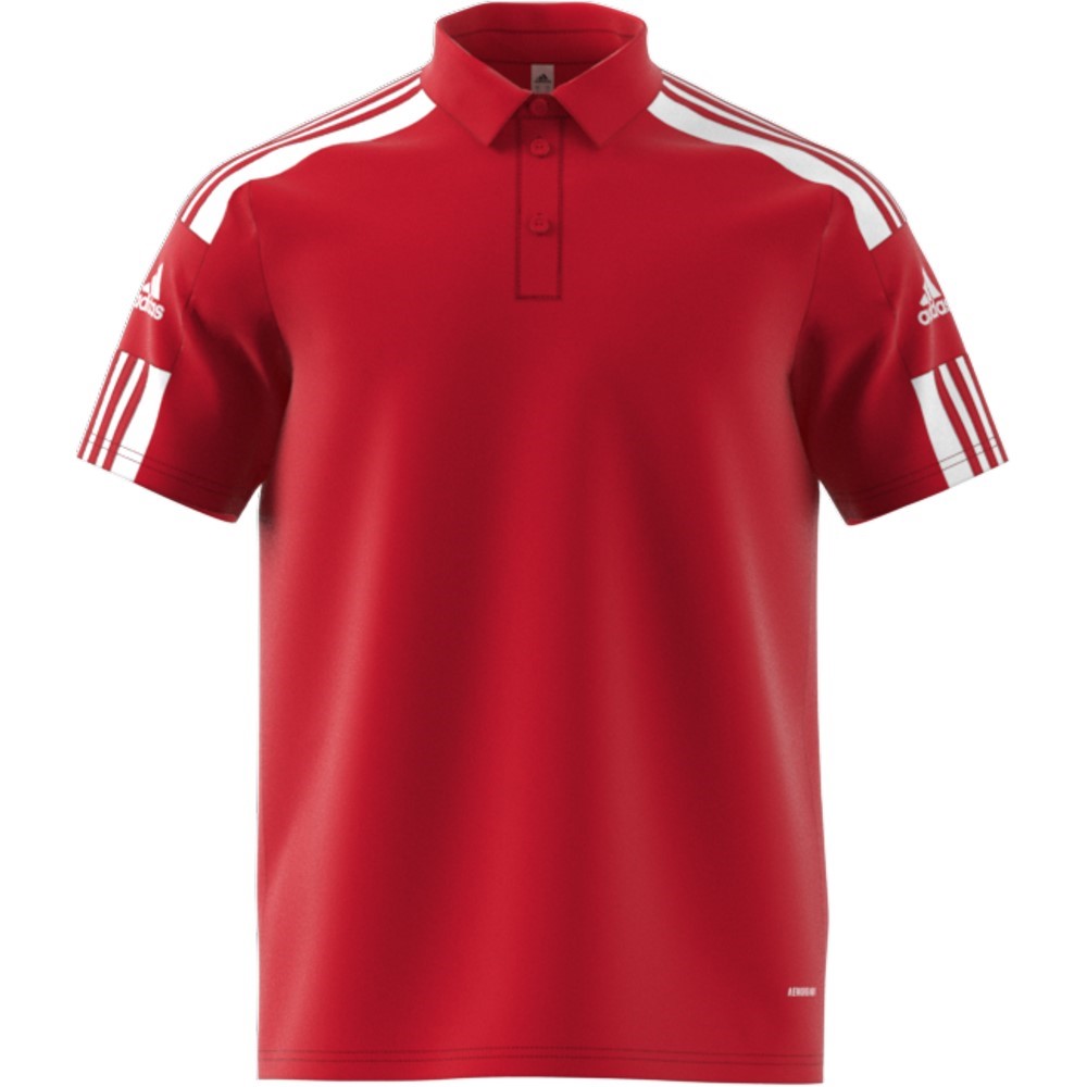 Adidas Squadra 21 Polo Shirt - Red/White.