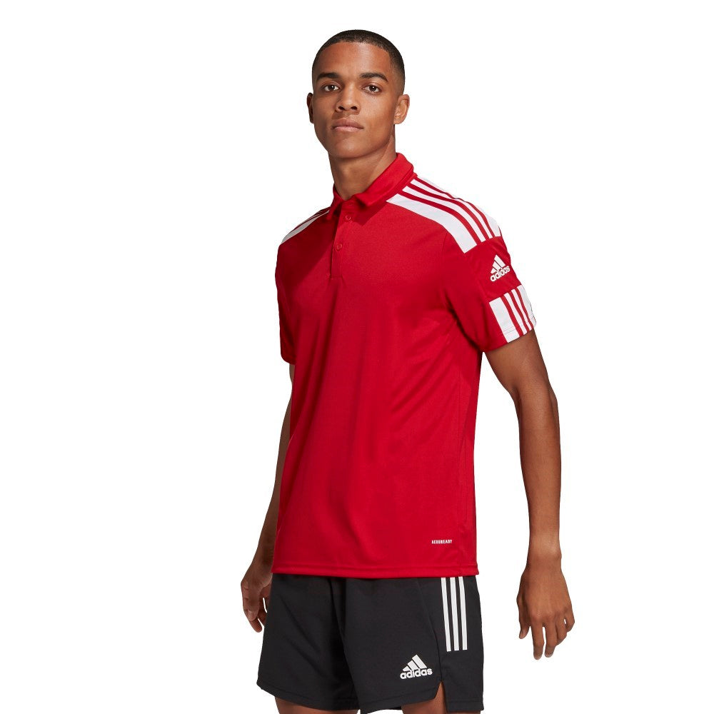 Adidas Squadra 21 Polo Shirt - Red/White.