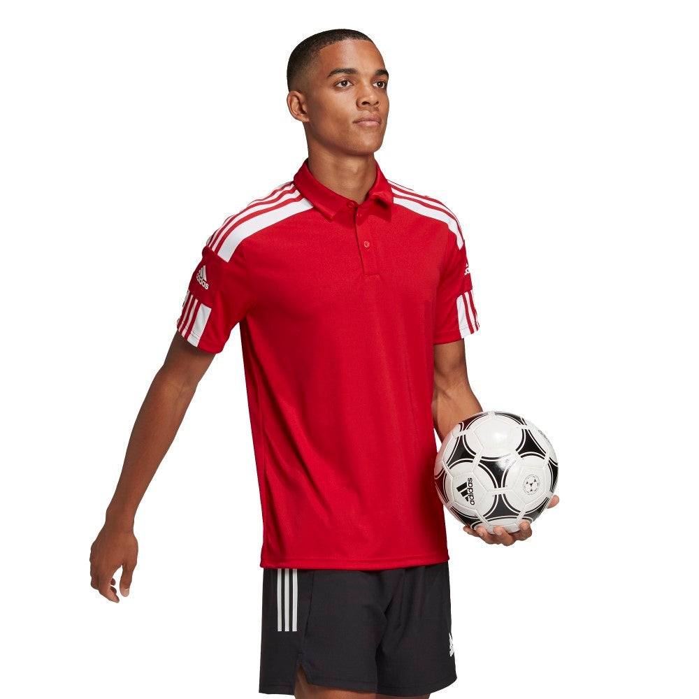 Adidas Squadra 21 Polo Shirt - Red/White.