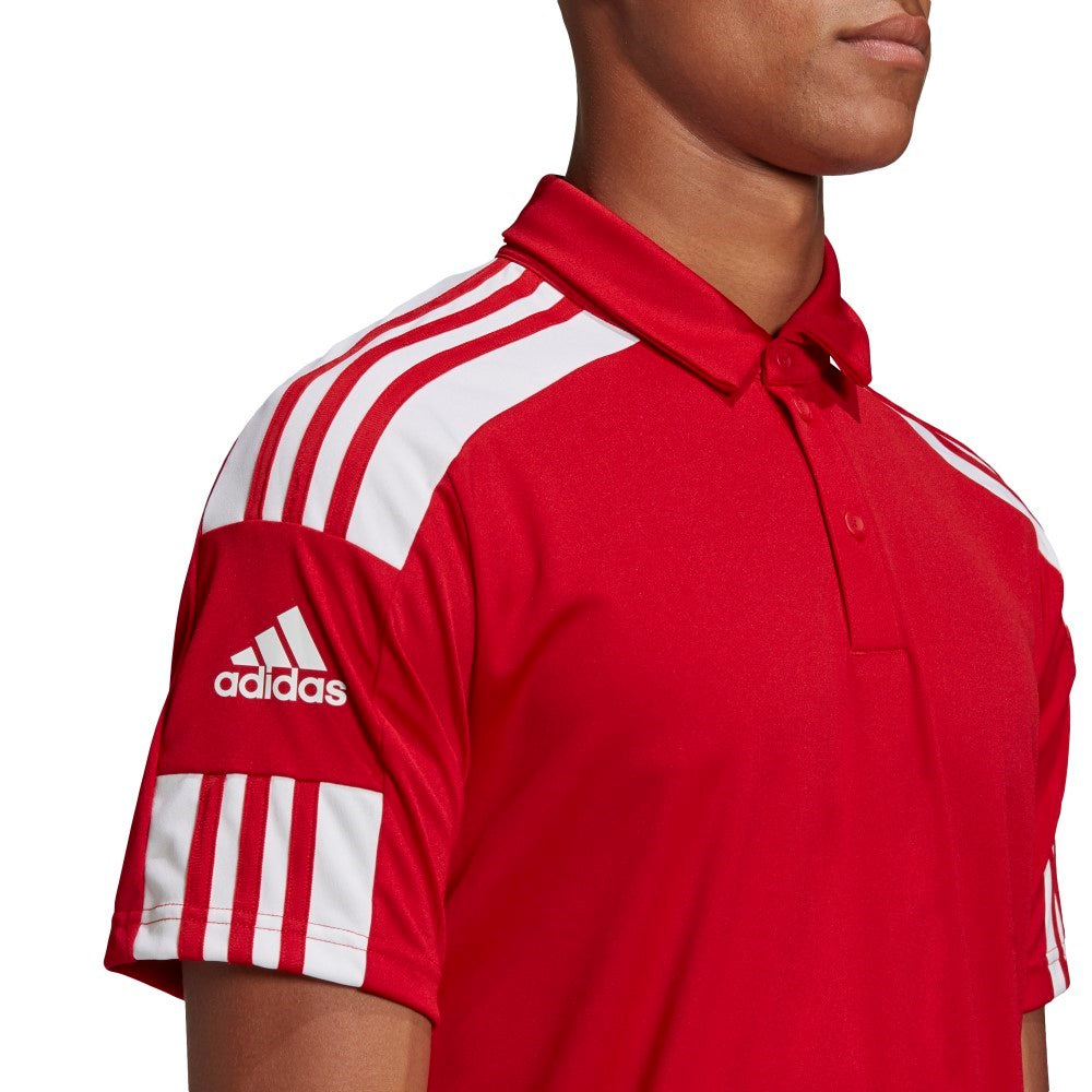 Adidas Squadra 21 Polo Shirt - Red/White.