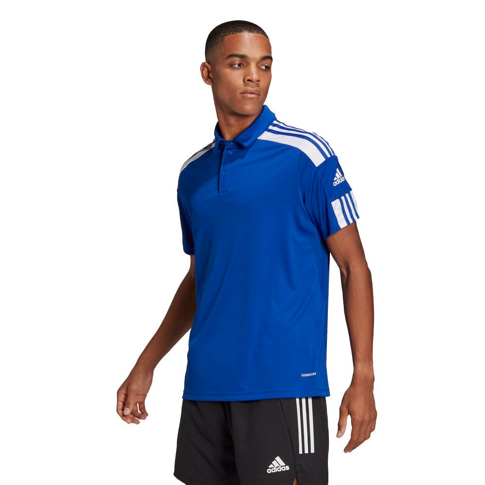 Adidas Squadra 21 Polo Shirt, Royal/White