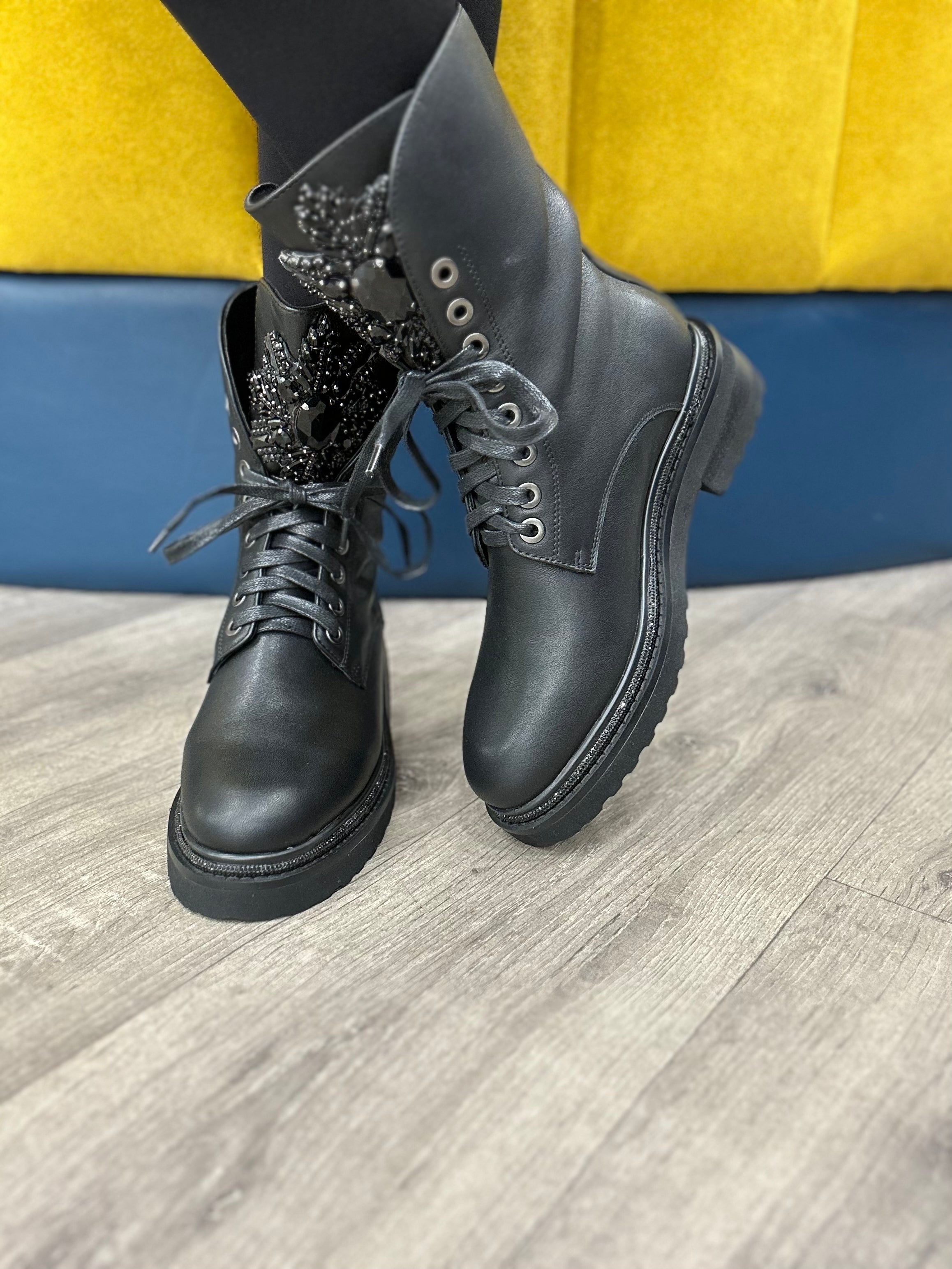 Alma Biker Boot - Women's Black Leather Motorcycle Boot with Buckle Detail - Shop Now!