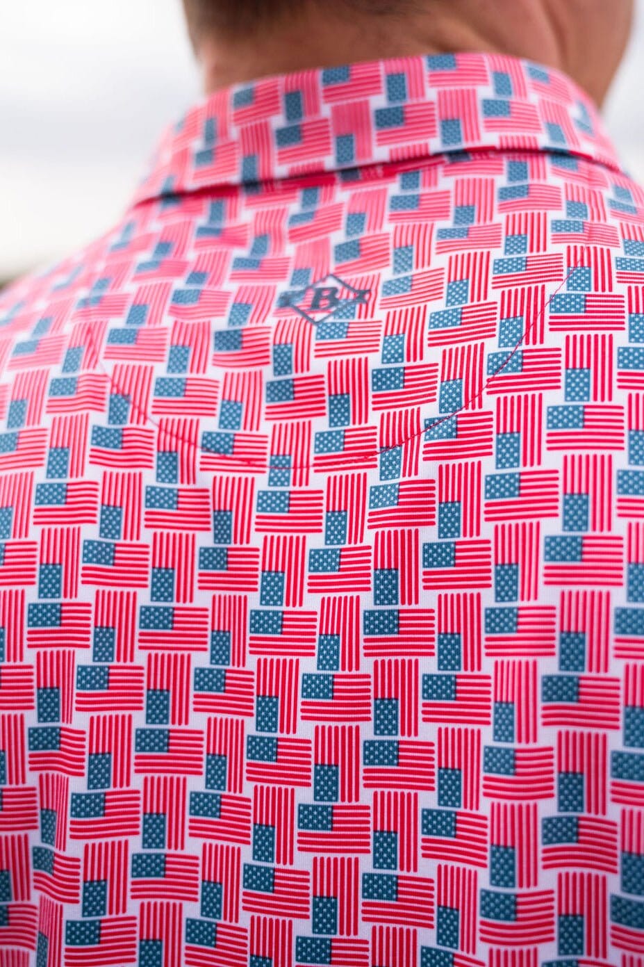 American Flag Print Performance Polo - Buy Online - Limited Stock