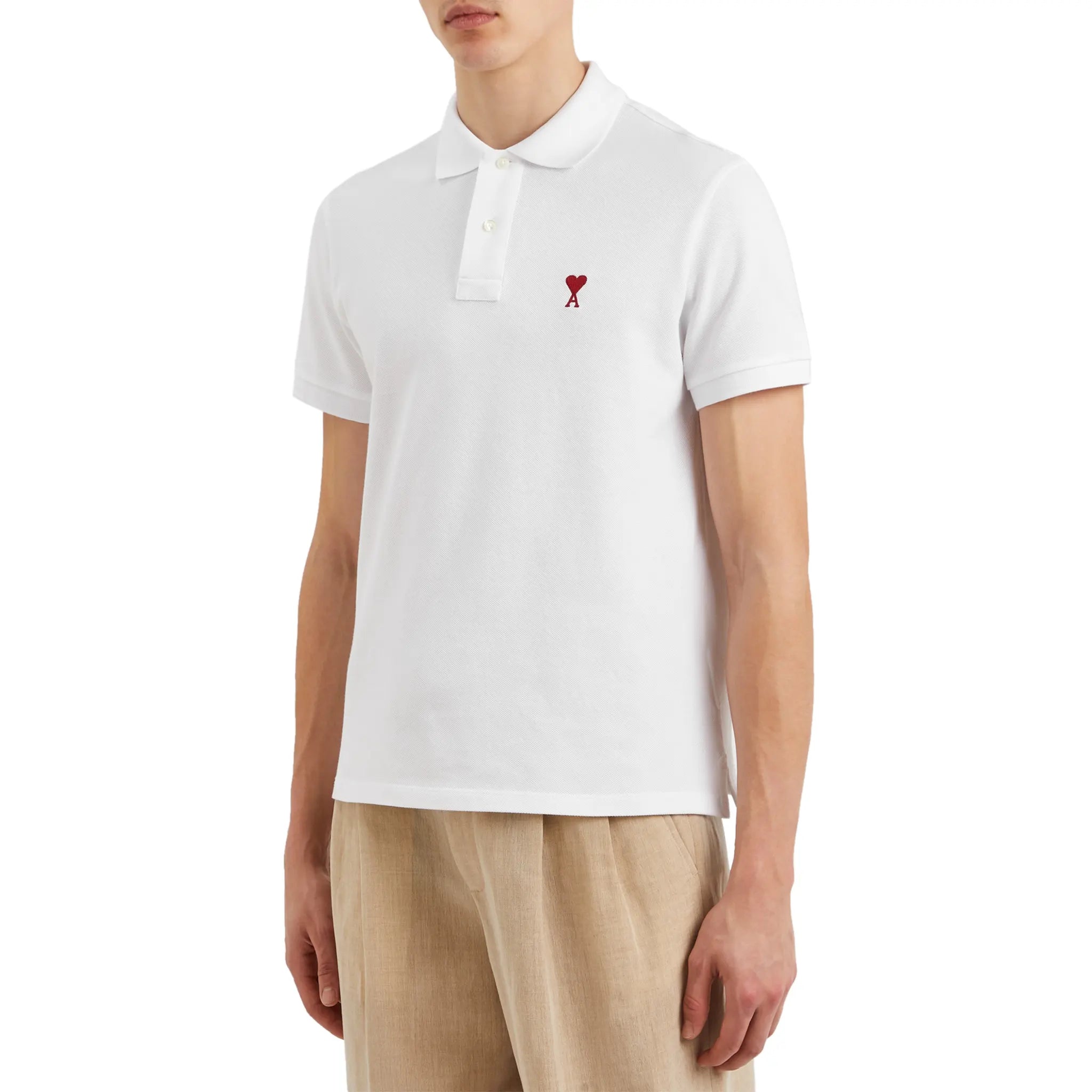 Ami Paris White Polo Shirt