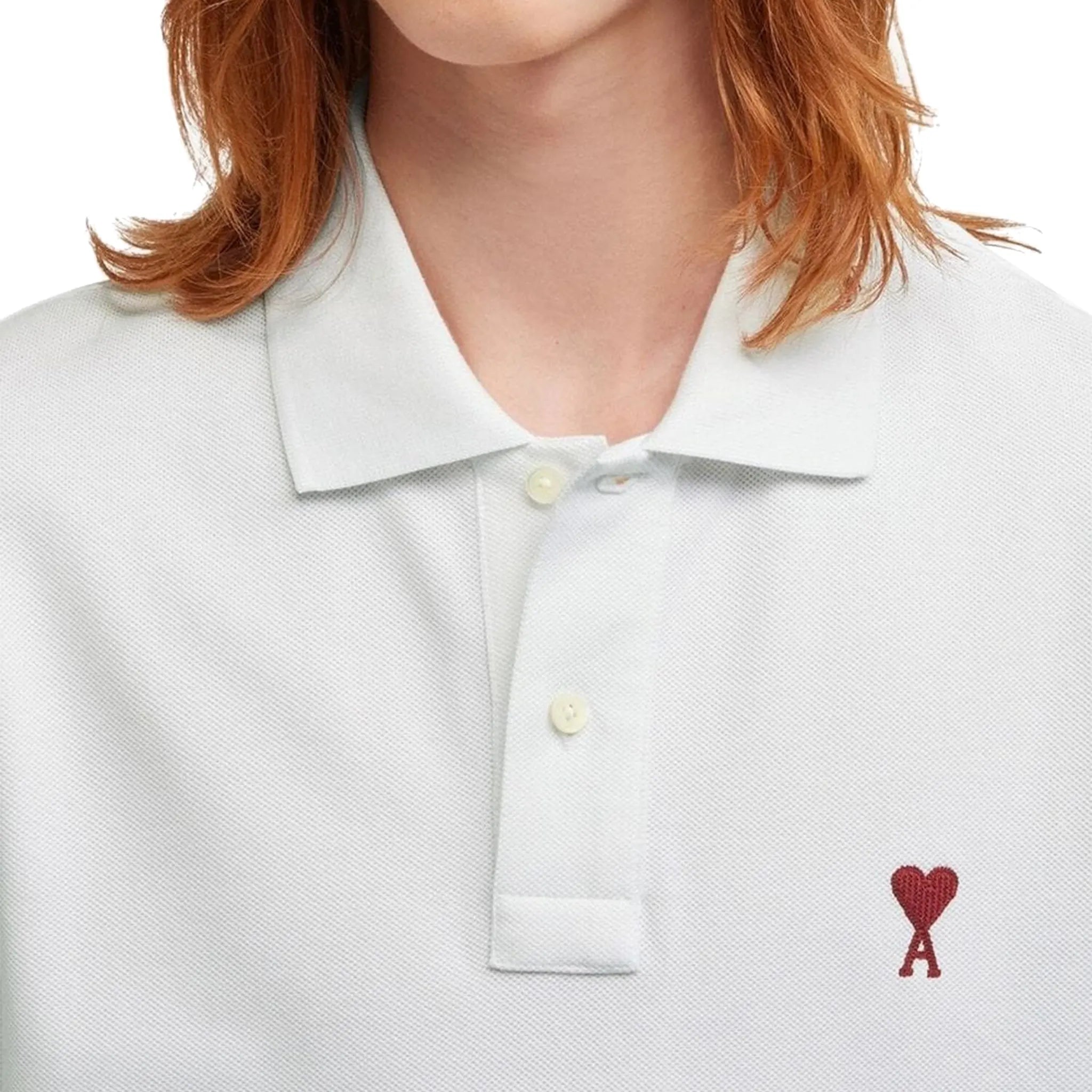 Ami Paris White Polo Shirt