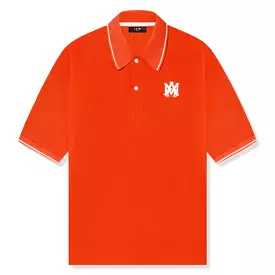 Amiri Orange Polo Shirt - Solid Short Sleeve