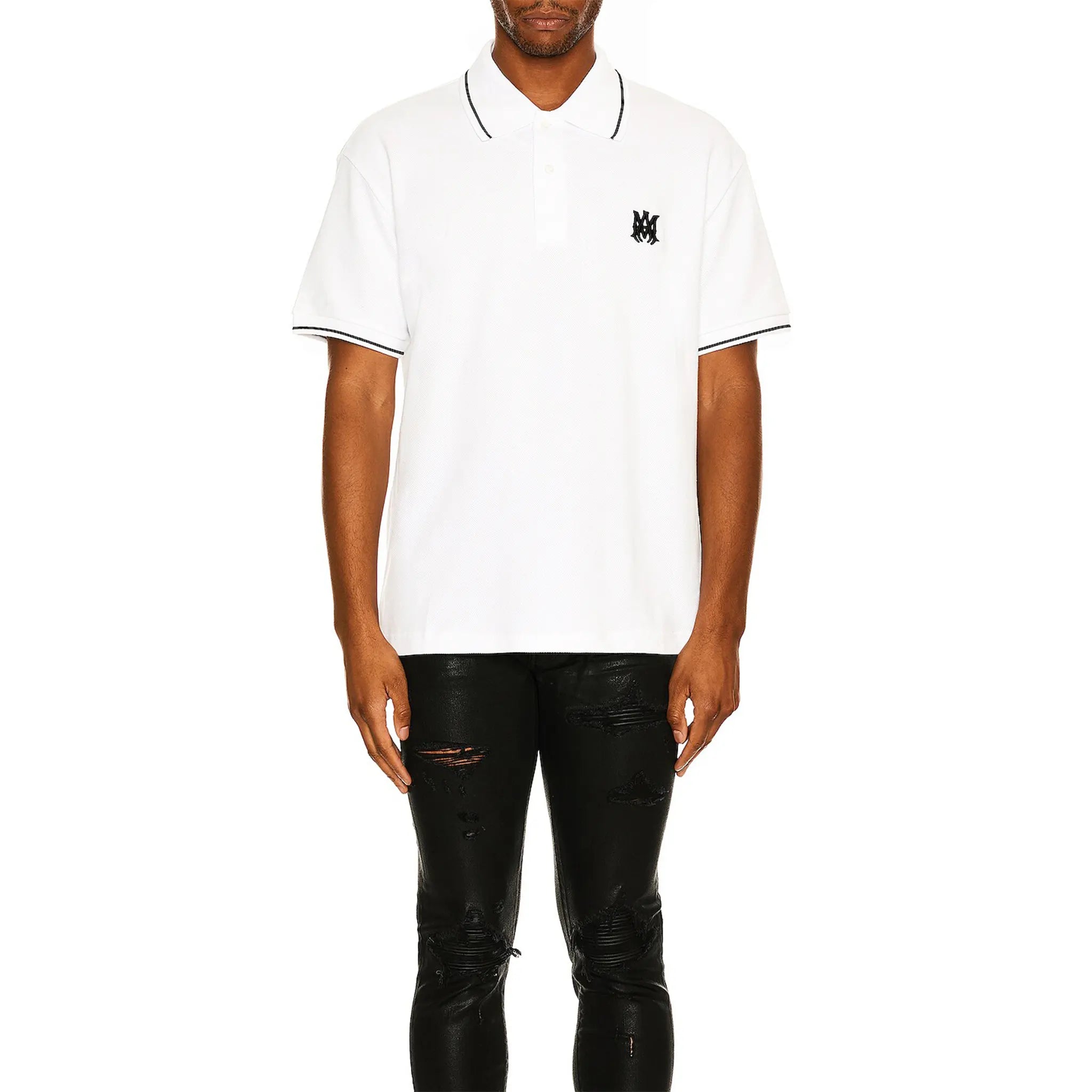 Amiri White Polo Shirt - Short Sleeve