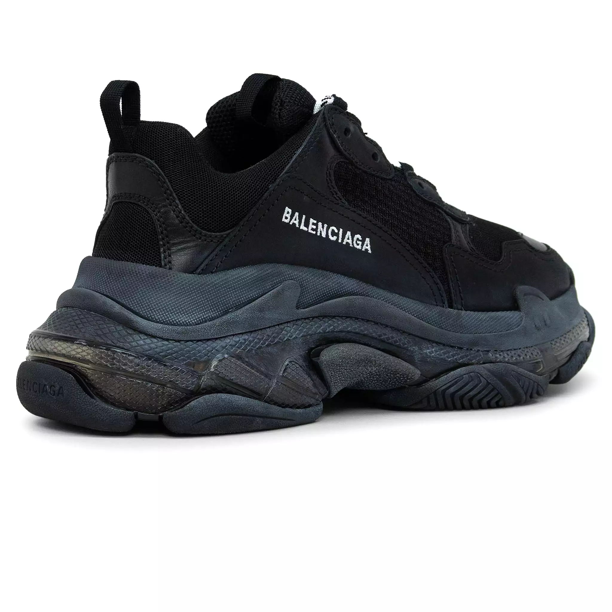 Balenciaga Triple S Shoe Triple Black with Clear Sole (Women's)