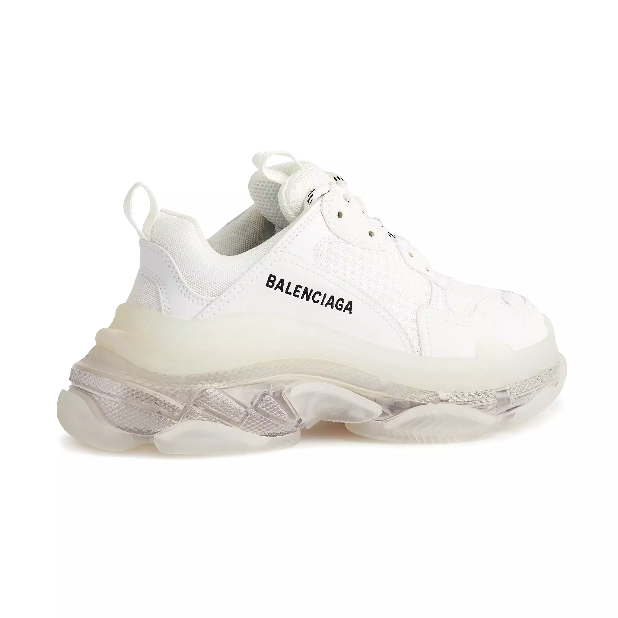 Balenciaga Triple S Sneaker, Polar White, Clear Sole