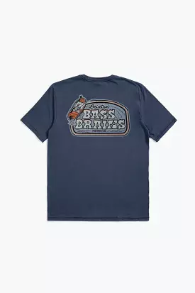 Bass Brains Boat Washed Navy T-shirt