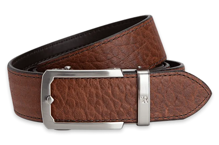 Bison Cognac 38mm Strap Luxury Belt