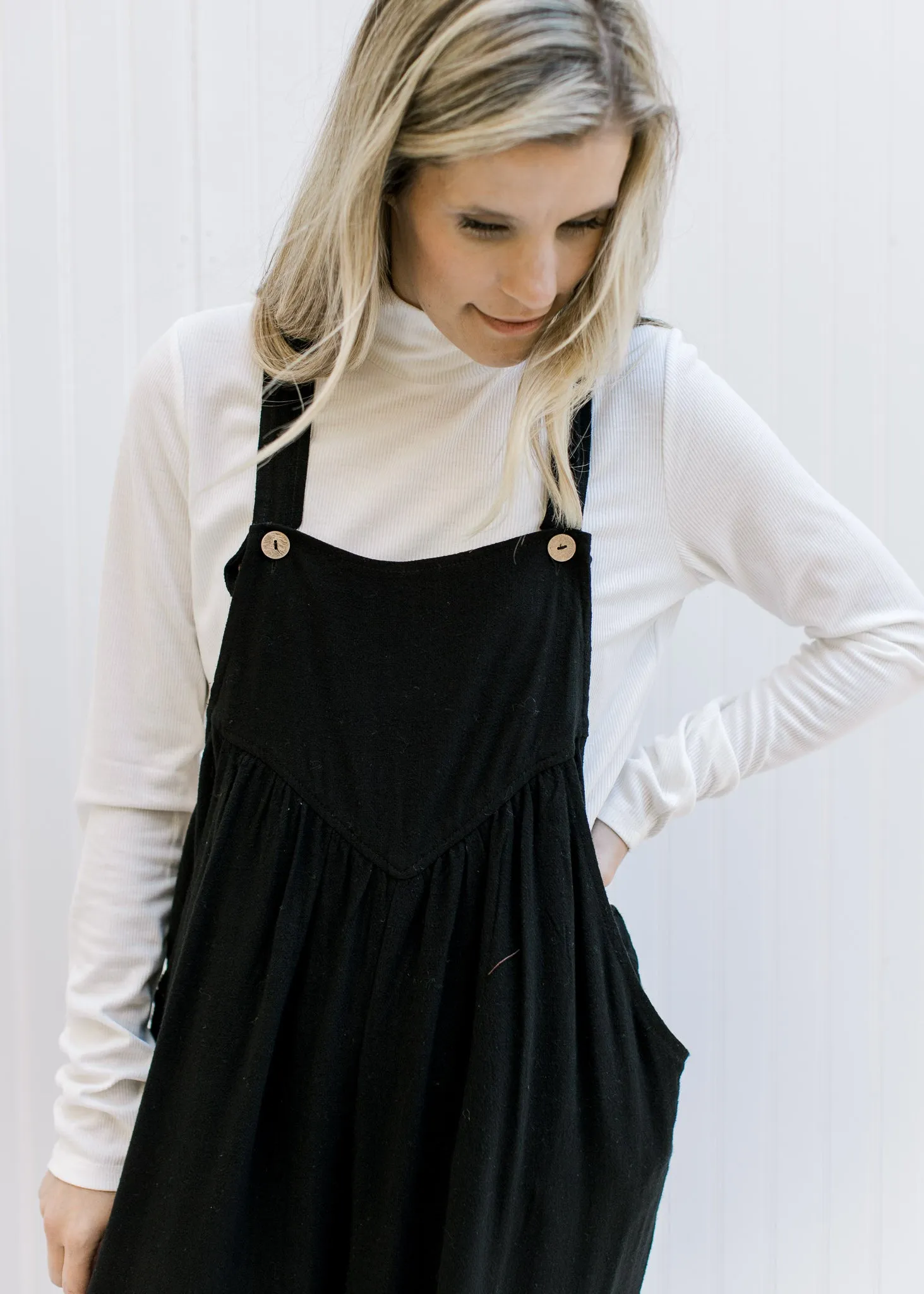 Black Button-up Jumpsuit