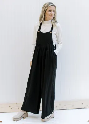 Black Button-up Jumpsuit