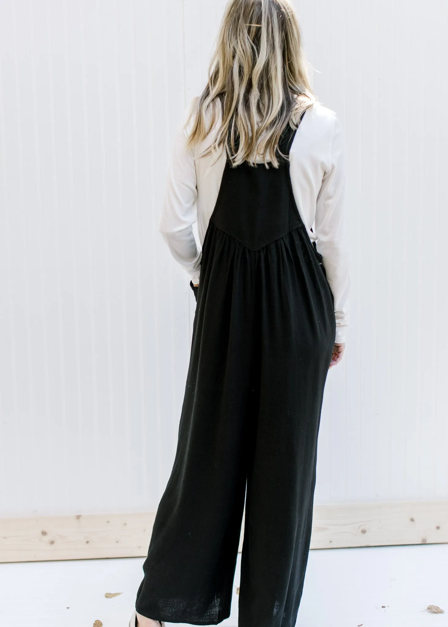 Black Button-up Jumpsuit