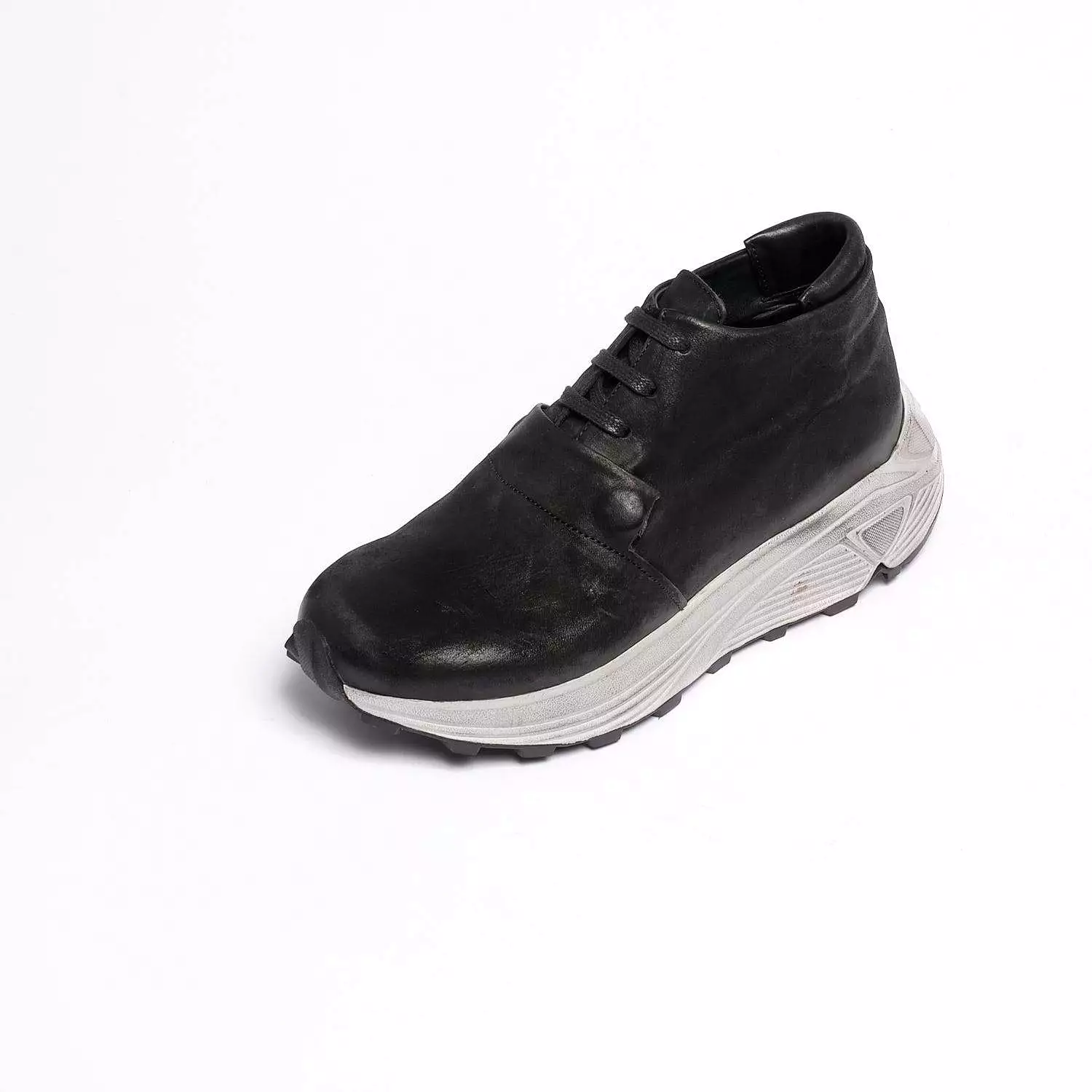 Black Oiled Nabuk Sneaker - Mandy