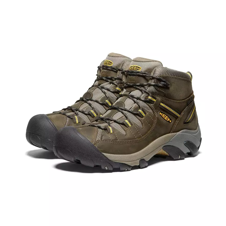 Black Olive/Yellow Men's Targhee II Mid Waterproof Hiking Boots