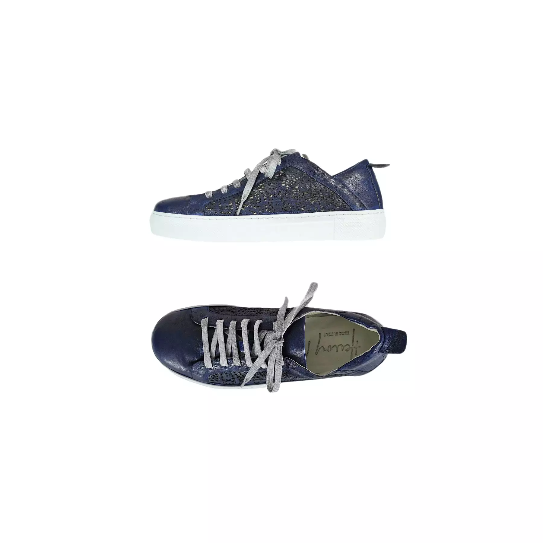 Blue Perforated Sneaker