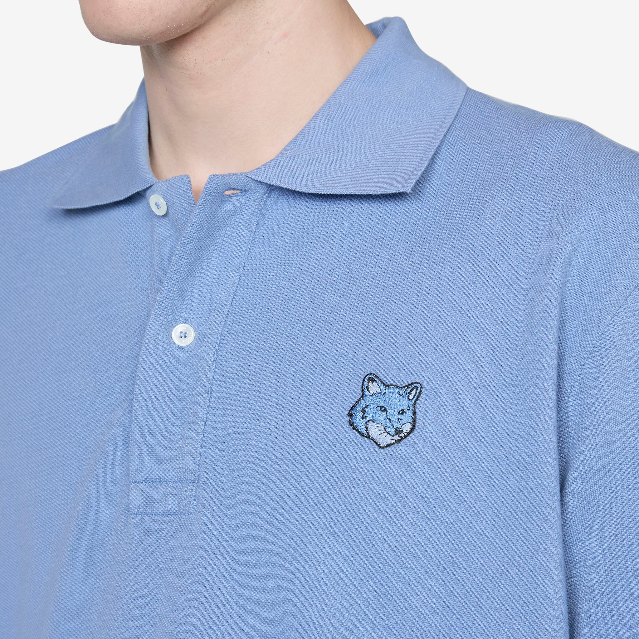 Bold Fox Head Patch Polo, Hampton Blue