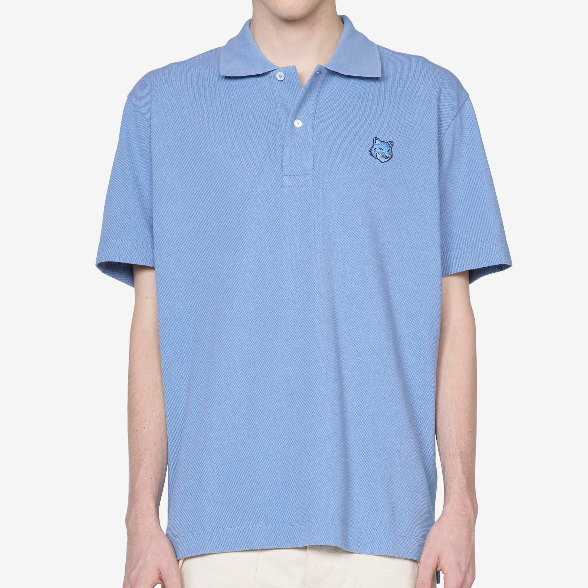 Bold Fox Head Patch Polo, Hampton Blue