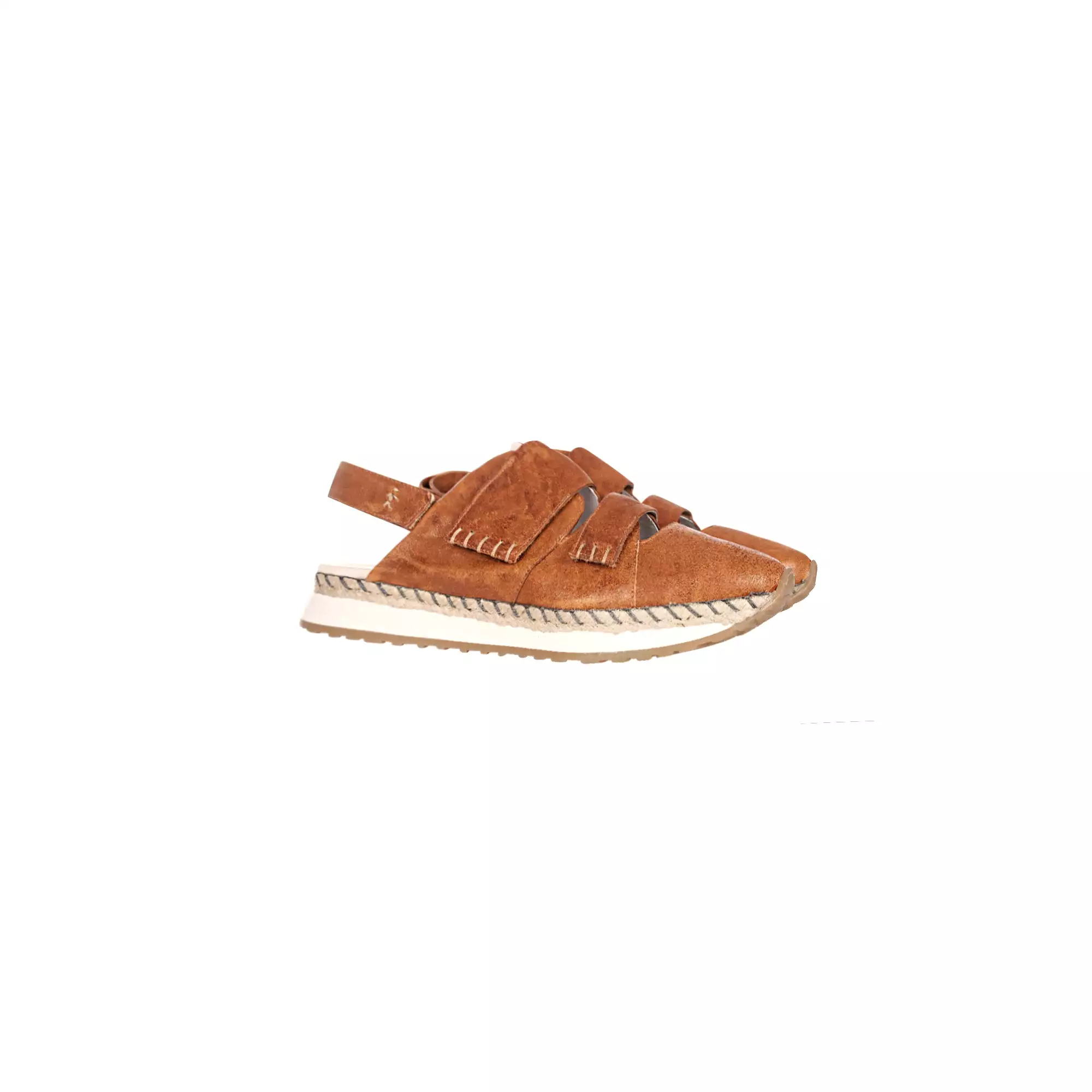 Brandy Wash Ricamo Vegetal Open Back Sneaker