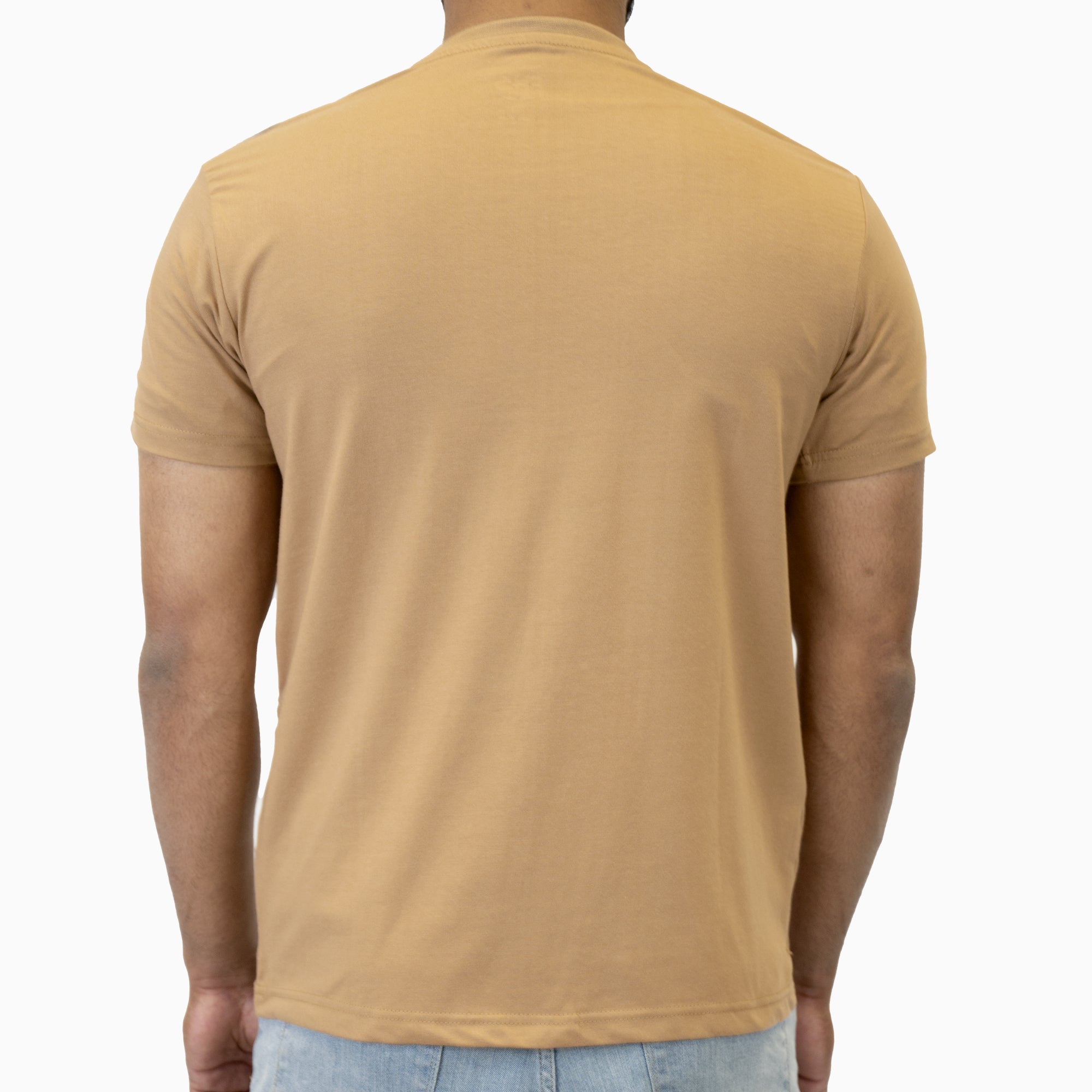 Brown V-Neck Striped Sleeves.