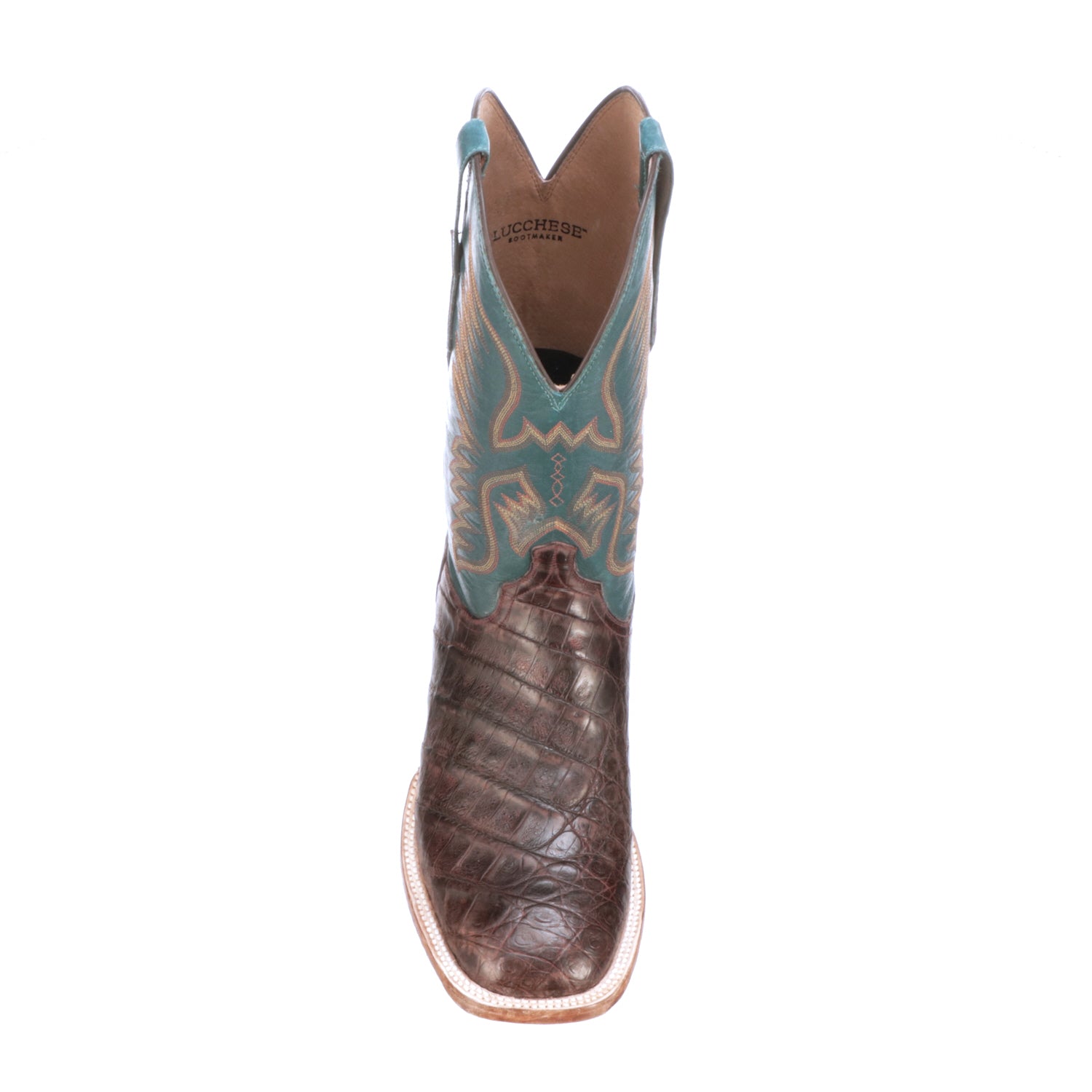 Bryan Exotic Distressed Barrel Brown Teal