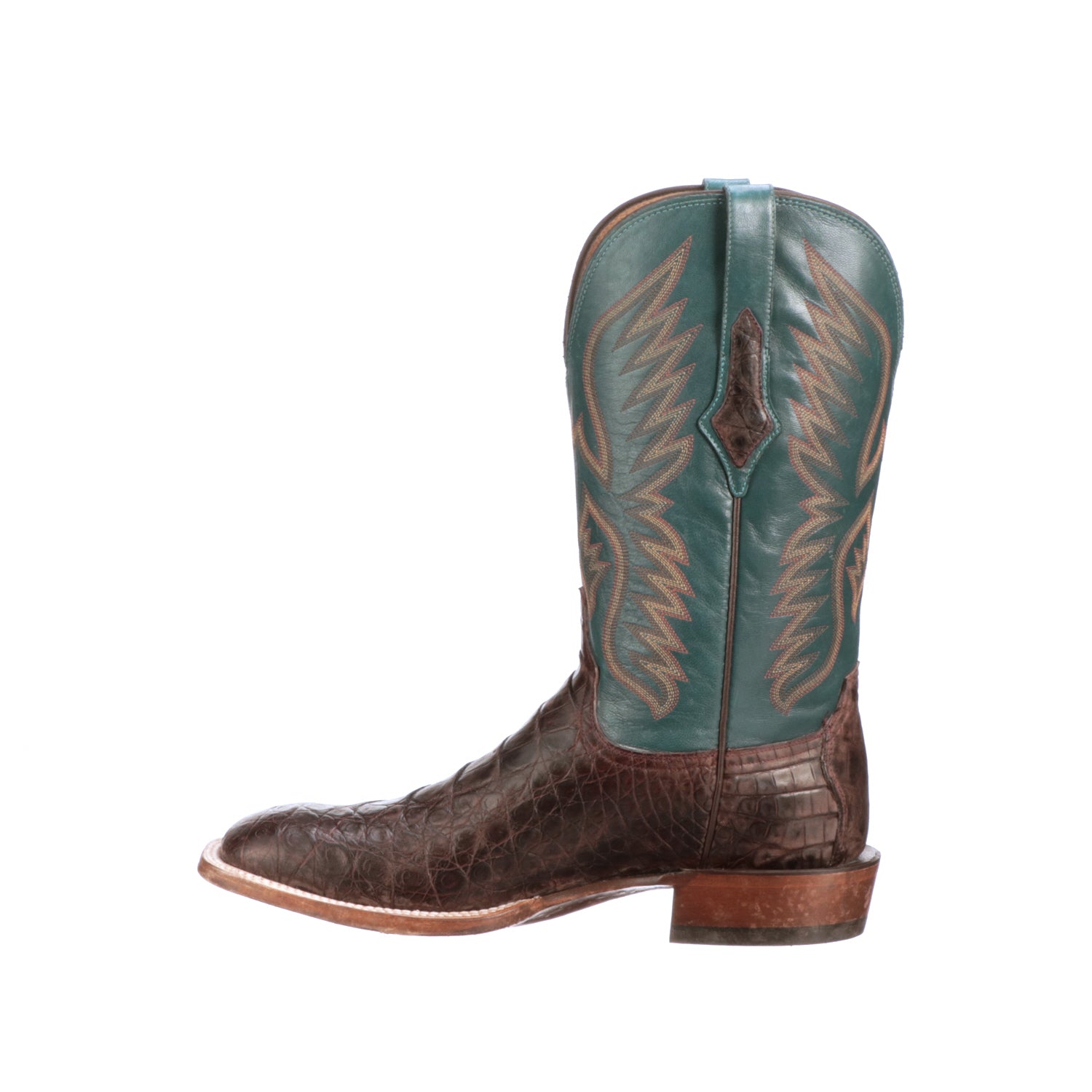 Bryan Exotic Distressed Barrel Brown Teal