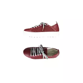 Burgundy Woven Soft Sneakers