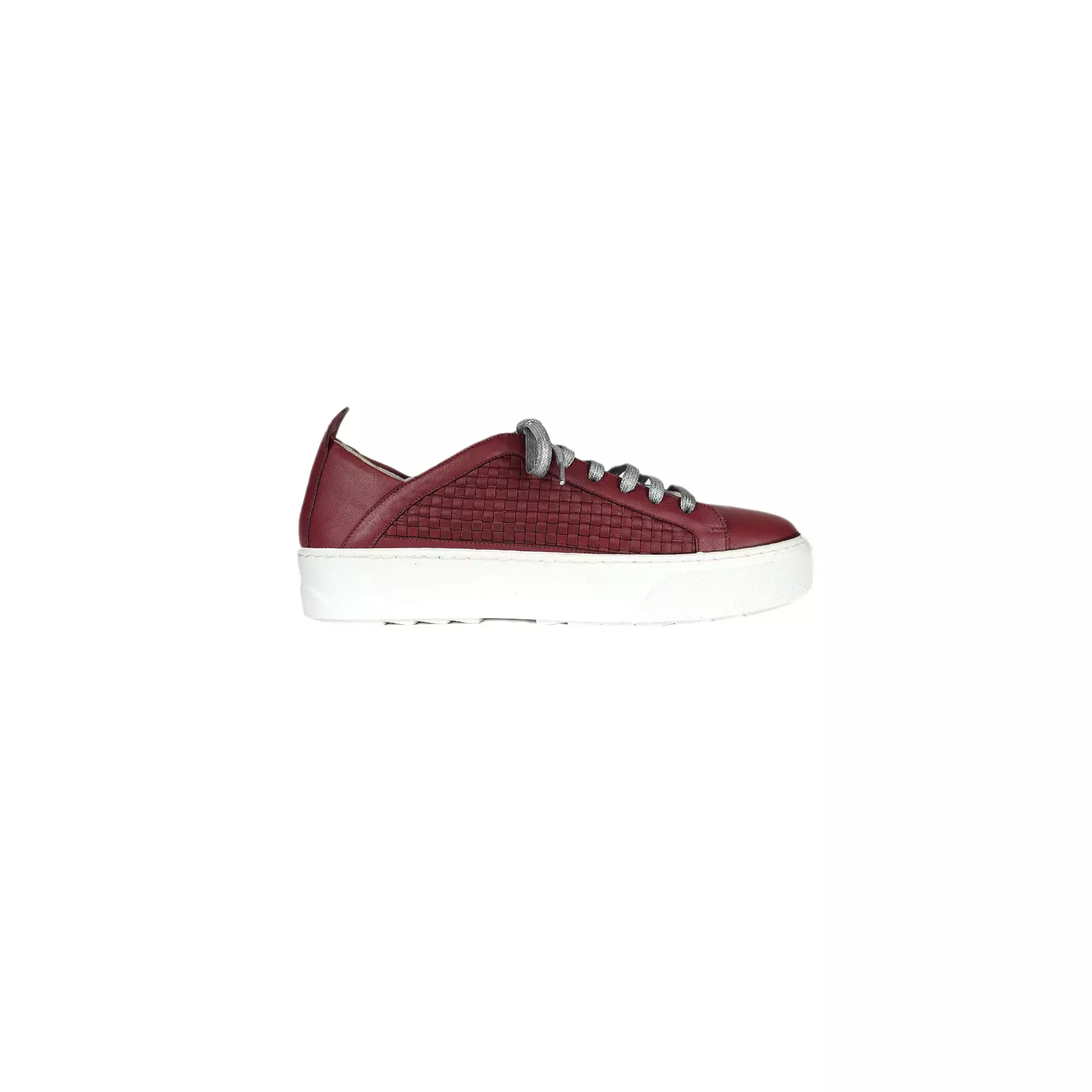 Burgundy Woven Soft Sneakers