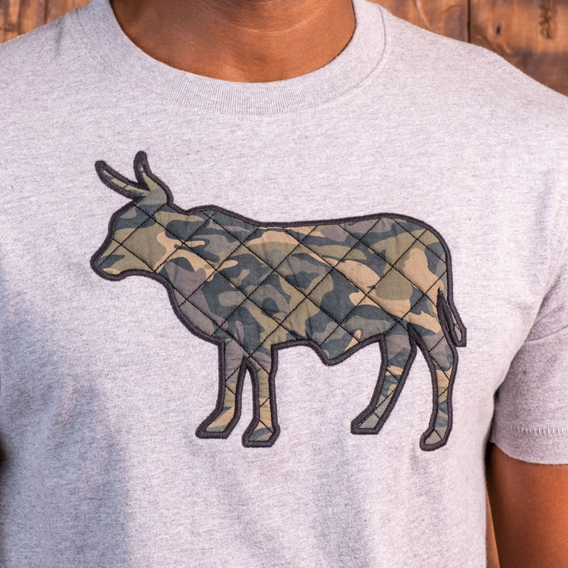 camouflage quilted Nguni crew t-shirt vervet