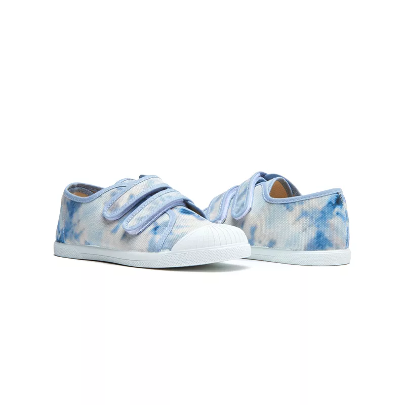 Canvas Tie Dye Blue Double Sneaker