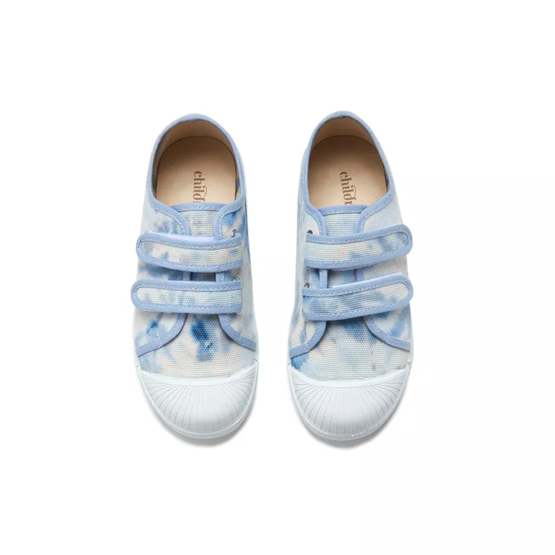 Canvas Tie Dye Blue Double Sneaker