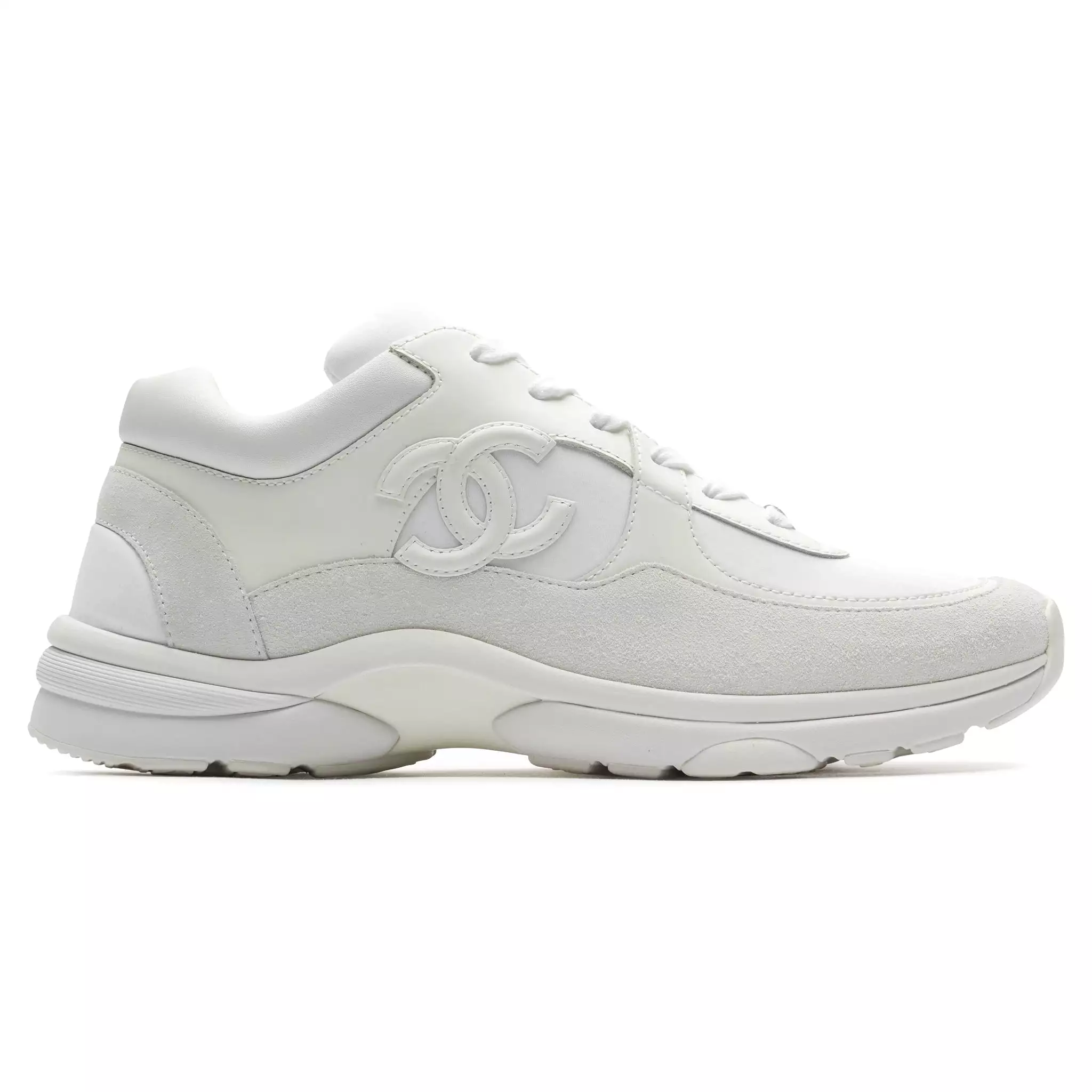 Chanel CC Logo White Sneaker for Sale - Used