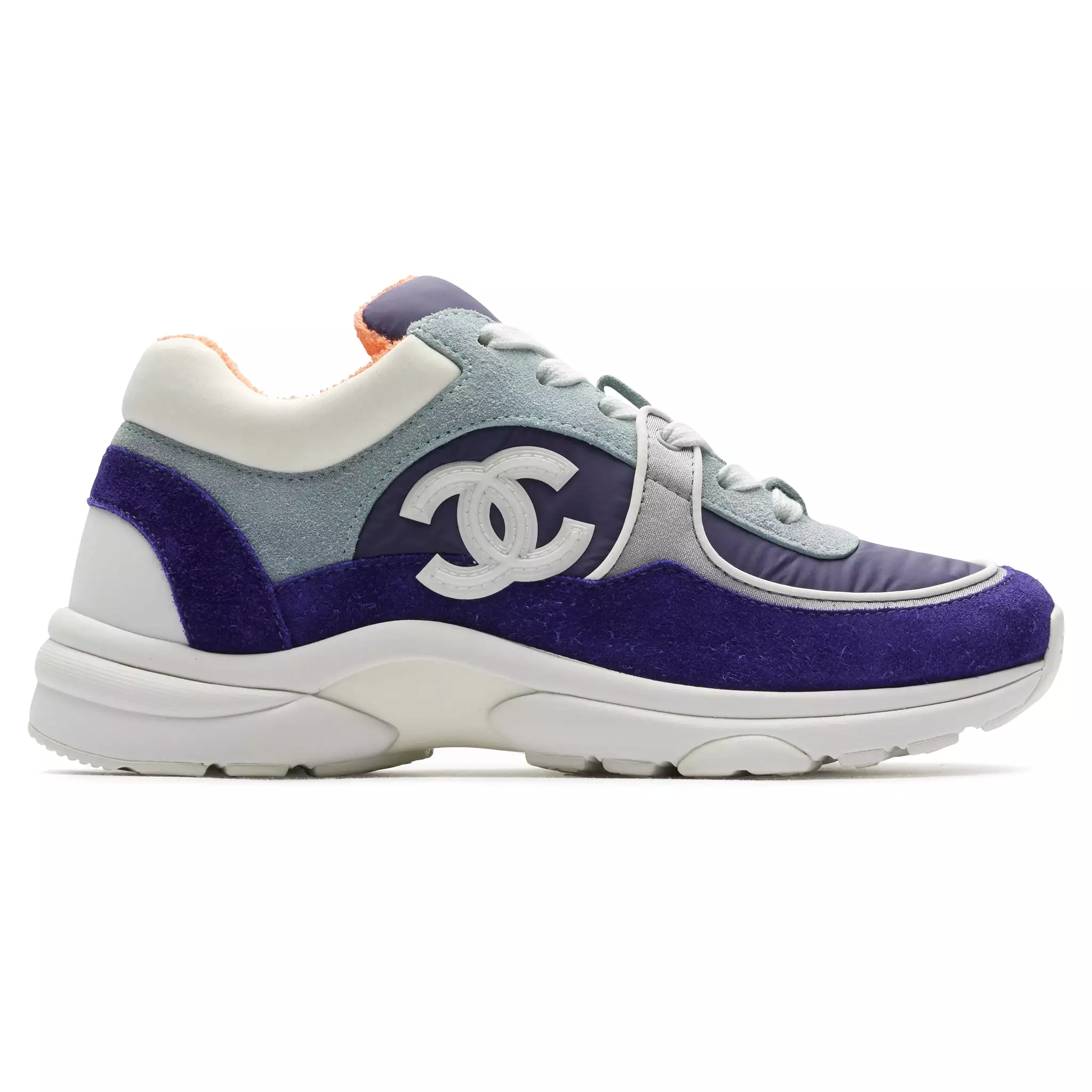 Chanel Purple Blue Suede Nylon Sneaker - Preowned