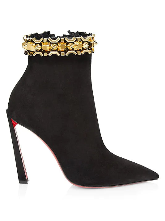 Christian Louboutin Asteroispikes 100 Suede Ankle Booties for sale