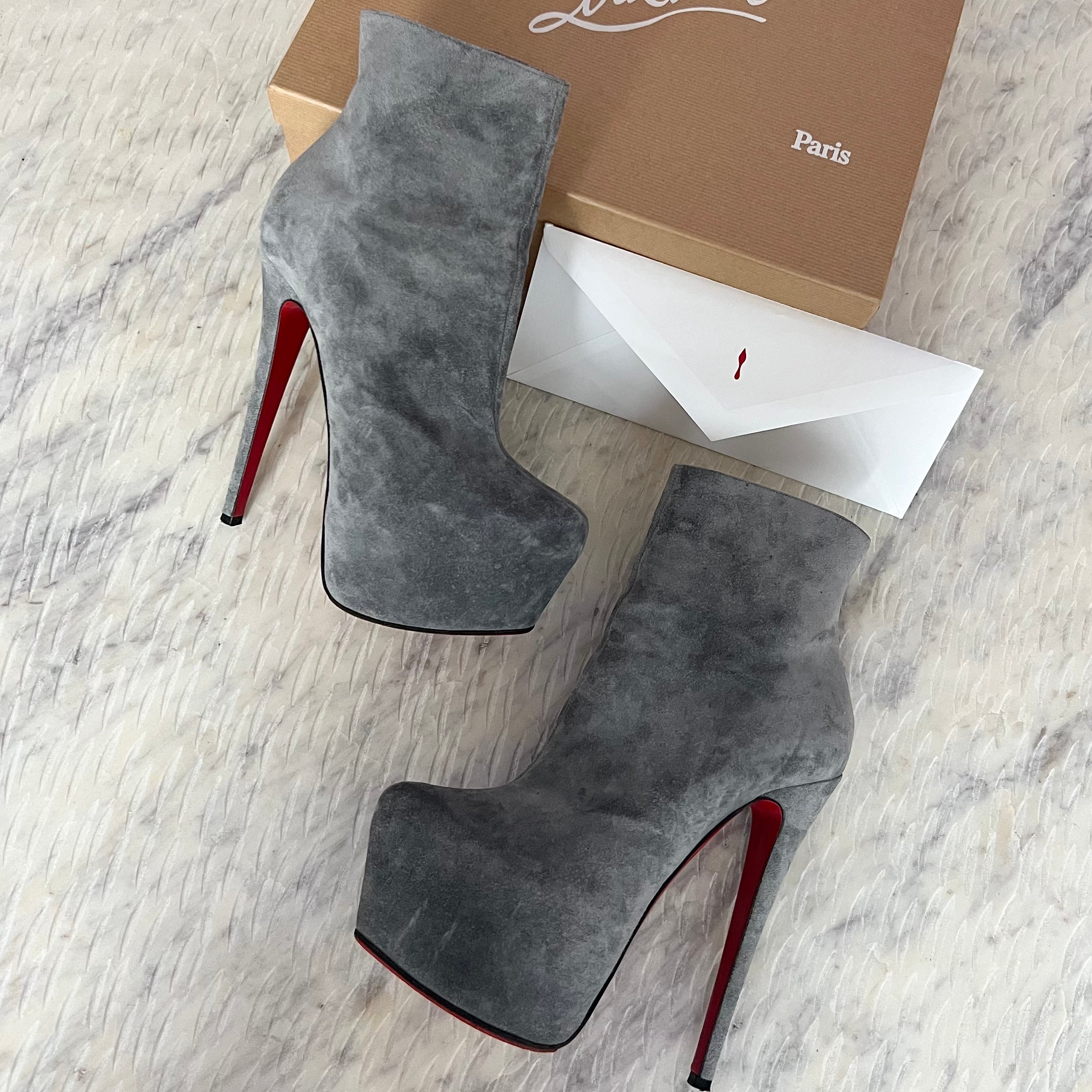 Christian Louboutin Daf Booty 160 Boots - Christian Louboutin Daf Booty 160, Authentic Luxury Designer Boots, Shop Now