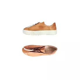 Cognac Sneaker with Bleached Zipper