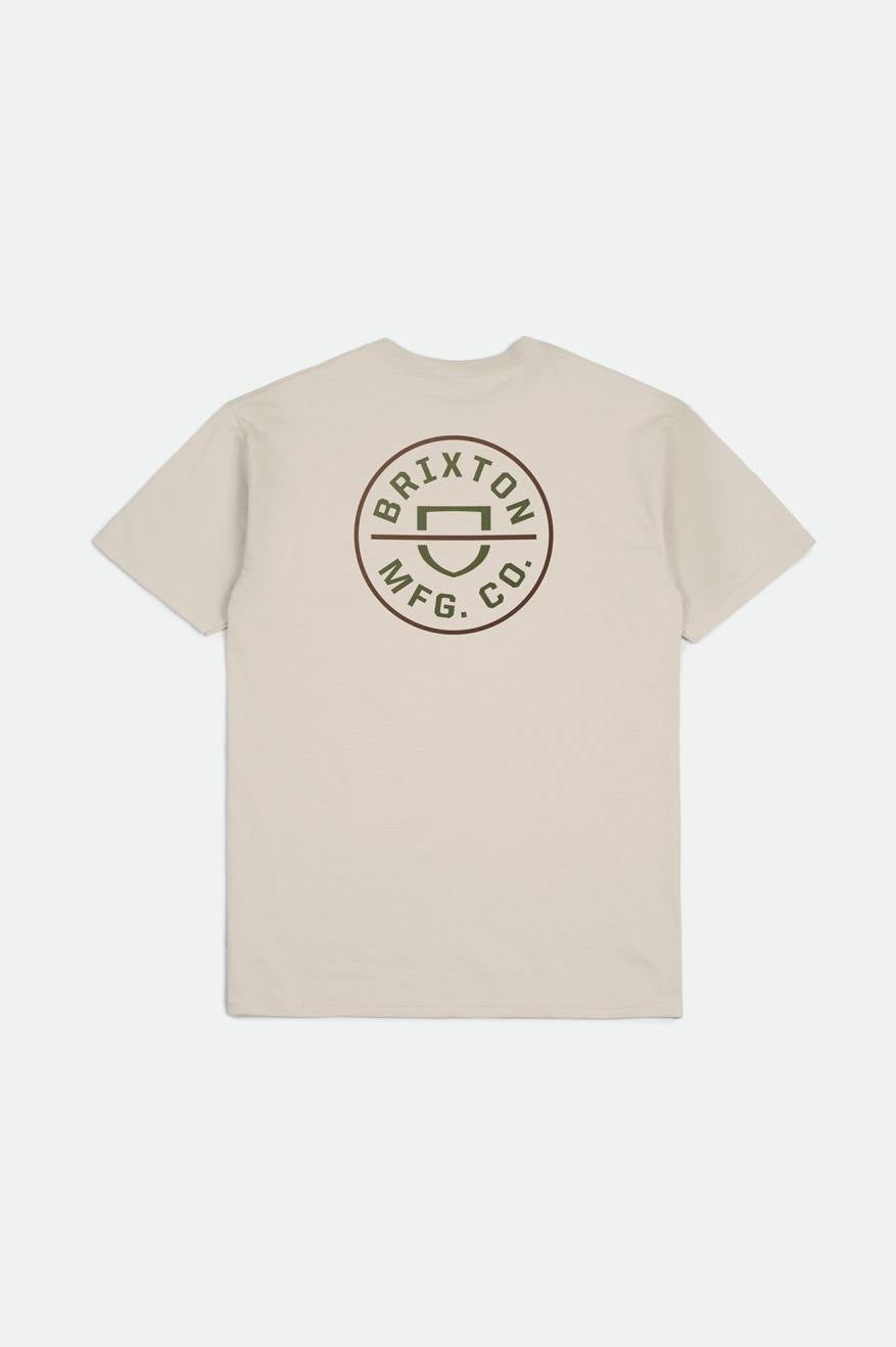 Crest 2 Short Sleeve Standard T-shirt - Cream/Sea Kelp/Sepia