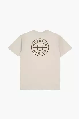 Crest 2 Short Sleeve Standard T-shirt - Cream/Sea Kelp/Sepia