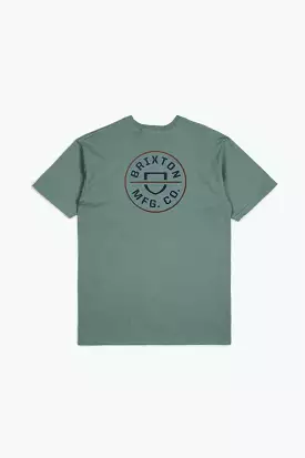 Crest II Short Sleeve Standard Tee - Chinois Green, Washed Navy, Sepia