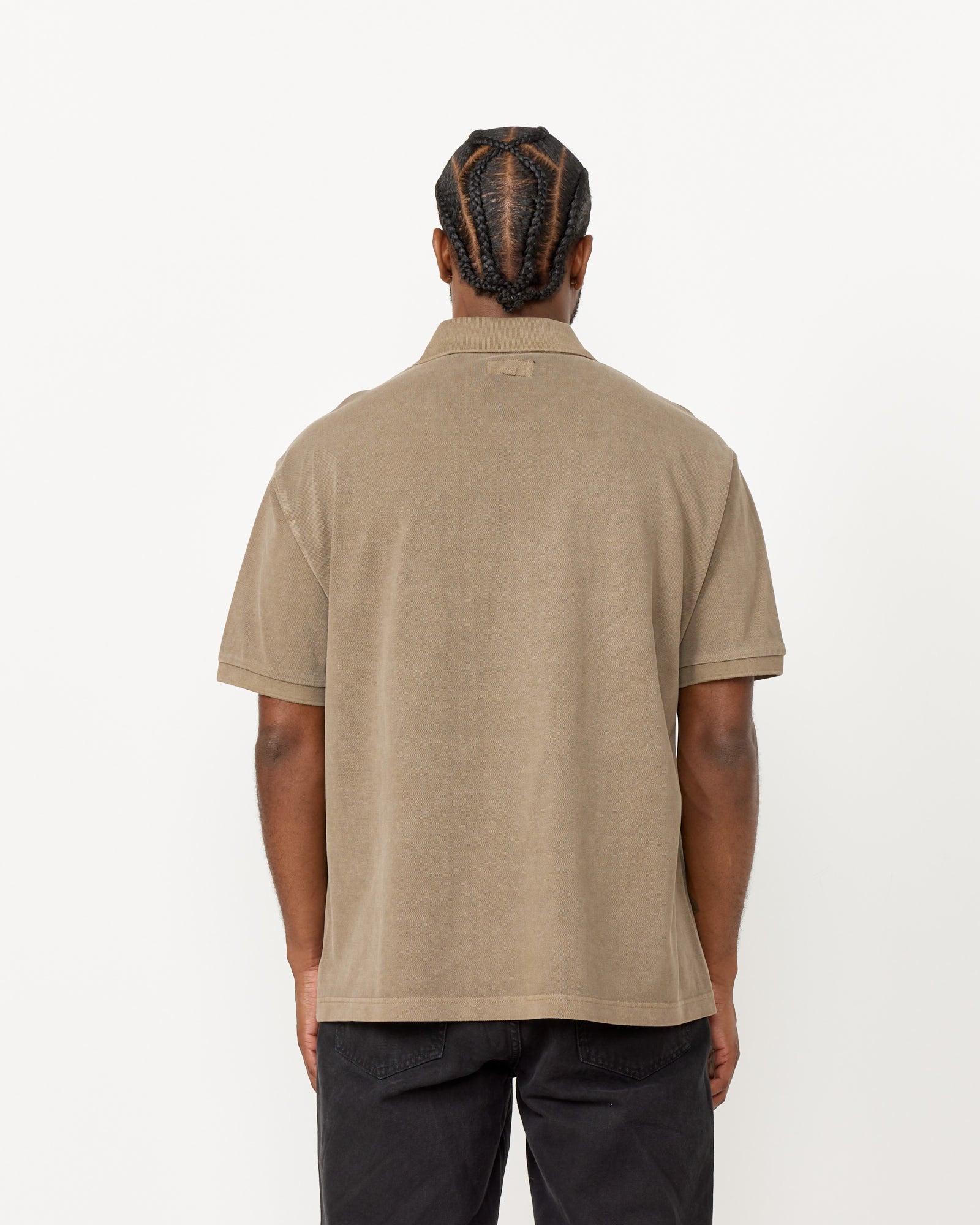 Dyed Pique Polo in Taupe - Pig Brand