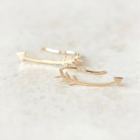 Ear Climber Earring, Arrow Cuff